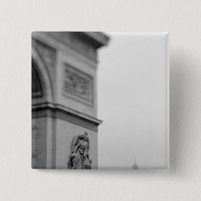 Chapa Cuadrada Europa, Francia, París. Arco de Triunfo y 2 (Anverso)