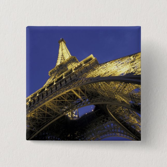 Chapa Cuadrada Europa, Francia, París, Torre Eiffel, tarde 2 (Anverso)