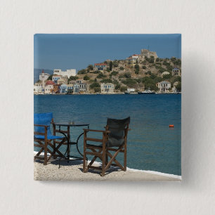 Chapa Cuadrada Europa, Grecia, Kastellorizo: sillas al borde