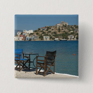 Chapa Cuadrada Europa, Grecia, Kastellorizo: sillas al borde