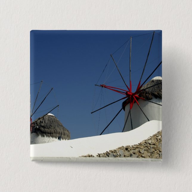 Chapa Cuadrada Europa, Grecia, Mykonos. (Anverso)