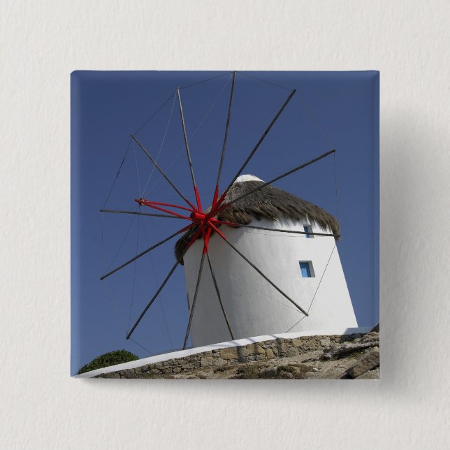 Chapa Cuadrada Europa, Grecia, Mykonos.3 (Anverso)