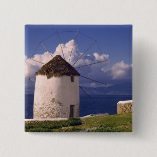 Chapa Cuadrada Europa, Grecia, Mykonos. Un blanco impresionante