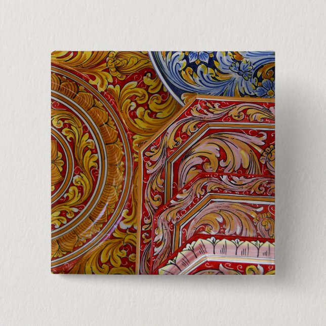 Chapa Cuadrada Europa, Italia, Sicilia, Taormina. Tradicional 2 (Anverso)