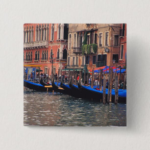 Chapa Cuadrada Europa, Italia, Venecia, góndolas en canal