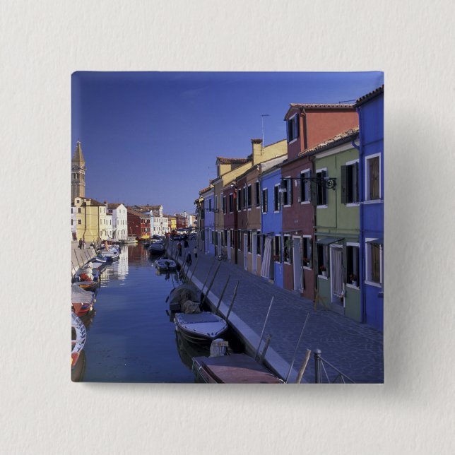 Chapa Cuadrada Europa, Italia, Venecia, Isla de Murano, colorida (Anverso)