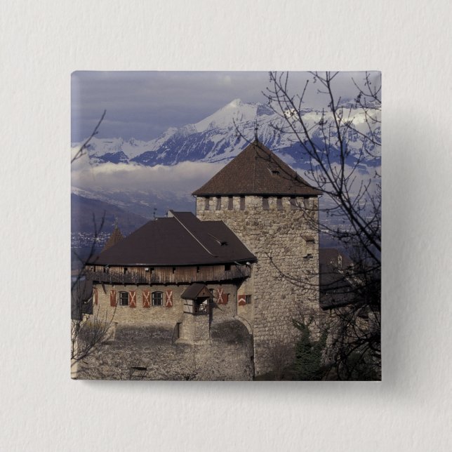 Chapa Cuadrada Europa, Liechtenstein, Vaduz. Castillo de Vaduz, (Anverso)