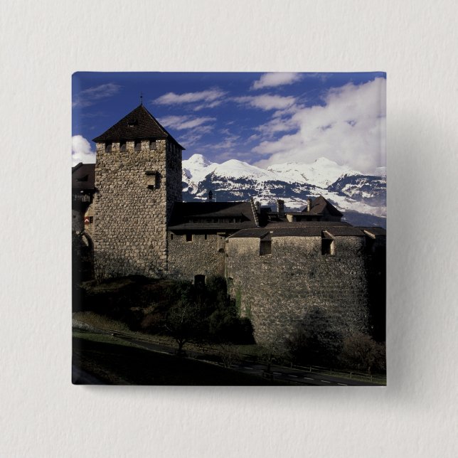 Chapa Cuadrada Europa, Liechtenstein, Vaduz. Castillo de Vaduz, 2 (Anverso)