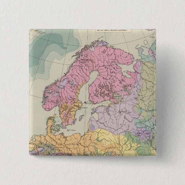 Chapa Cuadrada Europa - Mapa geológico de Europa (Anverso)