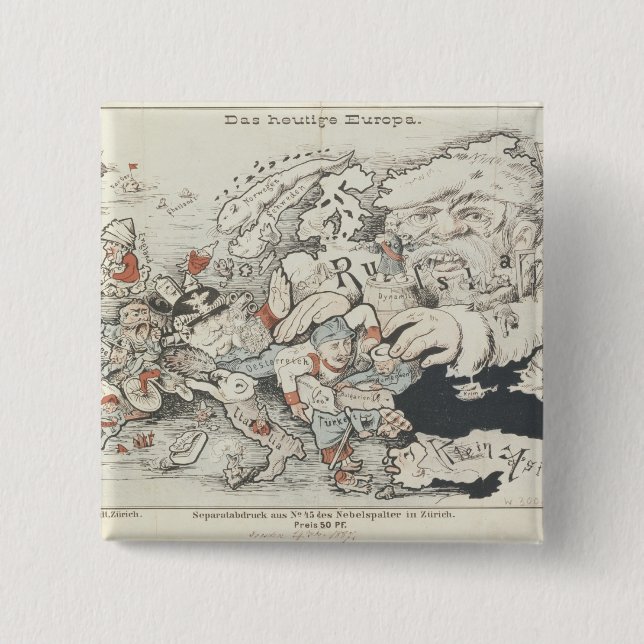 Chapa Cuadrada Europe', de hoy 1887 (Anverso)