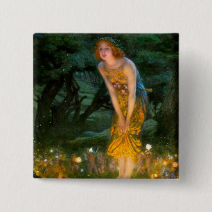 Chapa Cuadrada Eve del verano medio Edward Robert Hughes