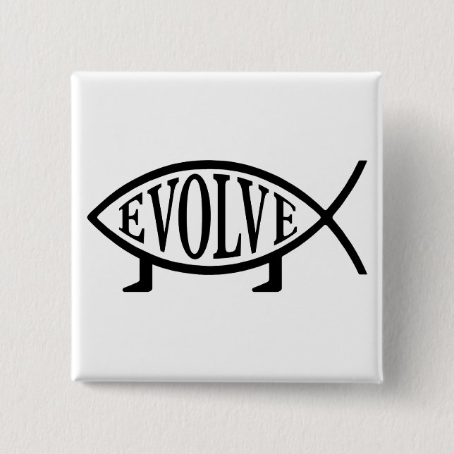 Chapa Cuadrada Evoluciona Pez (Anverso)