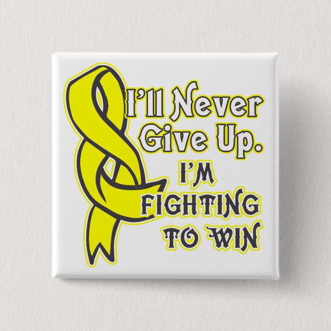 Chapa Cuadrada Ewings Sarcoma Cancer, nunca me rendiré (Anverso)