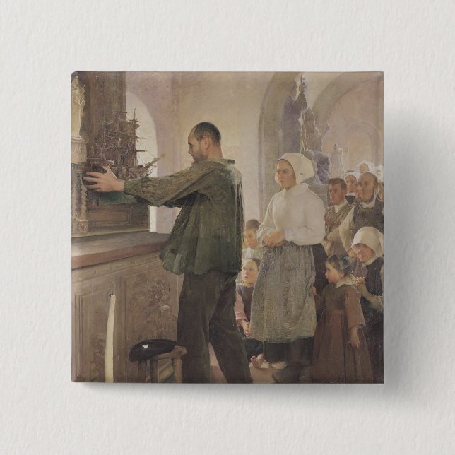 Chapa Cuadrada Ex Voto, 1898 (Anverso)