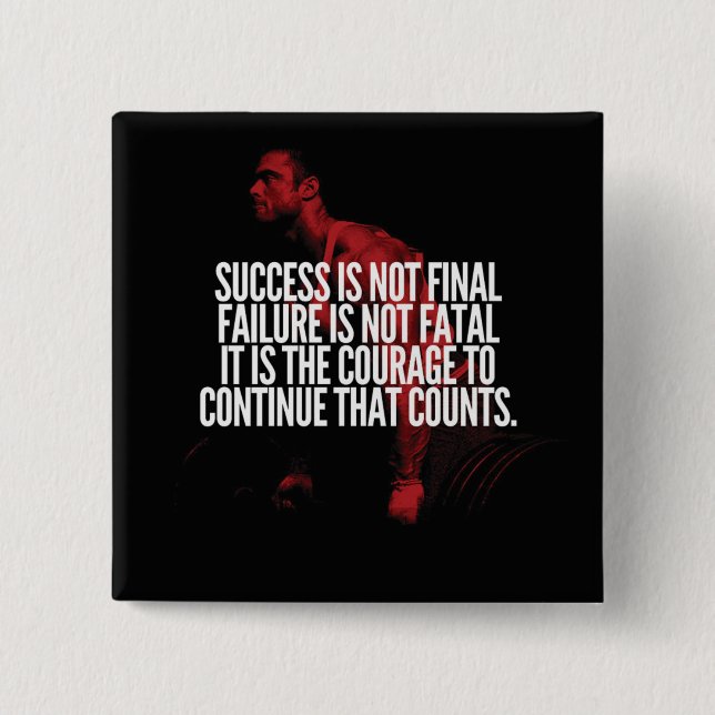 Chapa Cuadrada Éxito, fracaso y coraje. Motivación de entrenamien (Anverso)