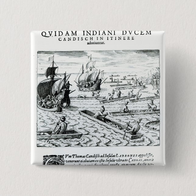 Chapa Cuadrada Expedición de Thomas Cavendish (Anverso)