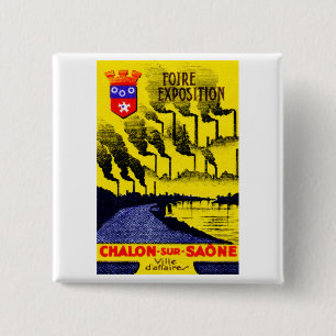 Chapa Cuadrada Expo Industrial Francés 1920