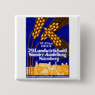 Chapa Cuadrada Exposición Agrícola de Nuremberg de 1922