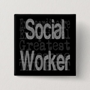 Chapa Cuadrada Extraordinaria trabajadora social