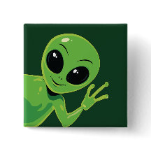 Extraterrestre Lindo Saludando Dibujo Animado