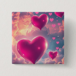 Chapa Cuadrada Fabian LOVE LOVE LOVE Button