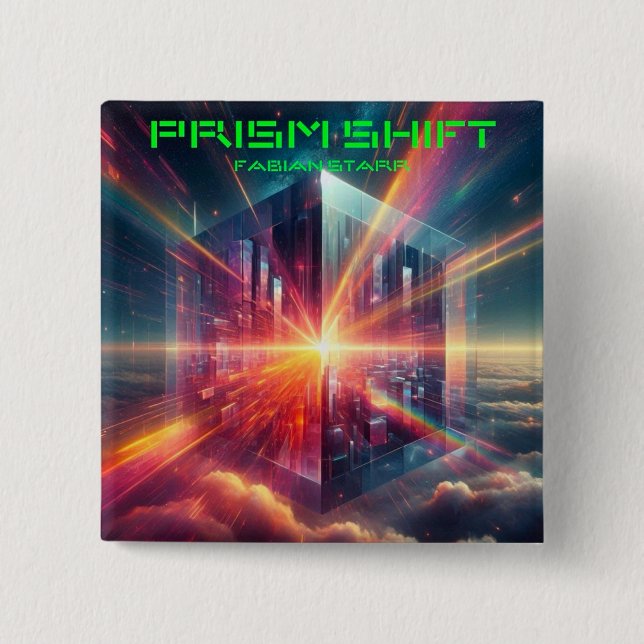 Chapa Cuadrada Fabian Prism Shift Fan Button  (Anverso)