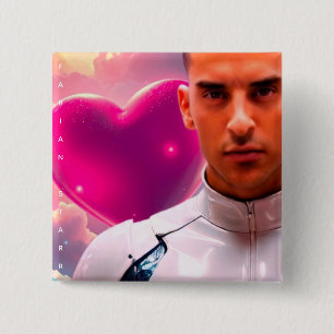 Chapa Cuadrada Fabian Starr Digital Love Fan Button