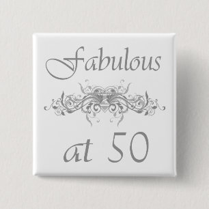 Chapa Cuadrada Fabulous At 50 Years Old