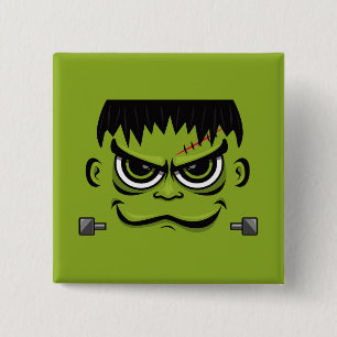 Chapa Cuadrada Face Frankenstein Halloween