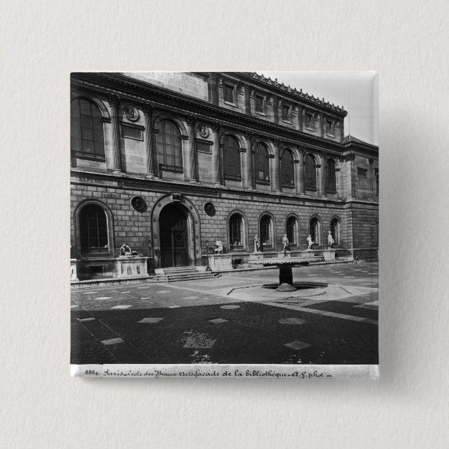 Chapa Cuadrada Fachada de la biblioteca (Anverso)