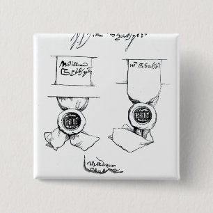 Chapa Cuadrada Facsímiles de la firma de William Shakespeare