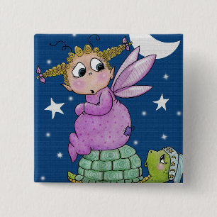 Chapa Cuadrada Fairy Baby despierta al Sr. Turtle