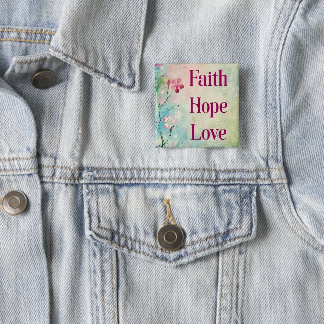 Chapa Cuadrada Faith Hope Love (In situ)