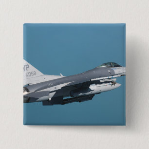 Chapa Cuadrada Falcon de combate F-16 en vuelo