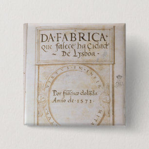 Chapa Cuadrada Falece ha Cidade de Lysboa' del que de DA Fabrica