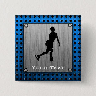 Chapa Cuadrada Falso metal cepillado; Patinaje artístico