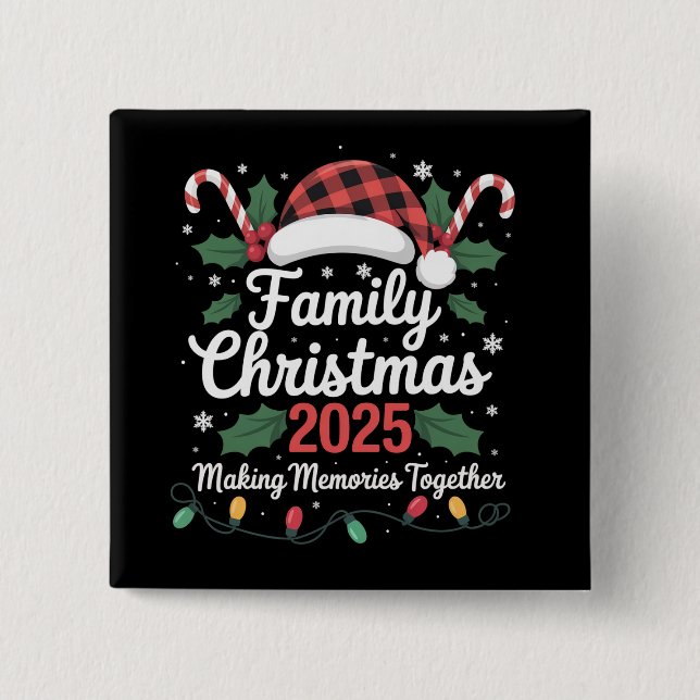 Chapa Cuadrada Familia Navidades 2025 Crew Group Matching Family (Anverso)