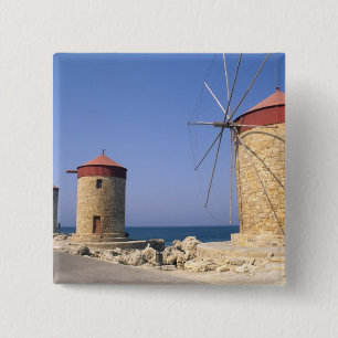 Chapa Cuadrada Famosos molinos de viento de Rodas Grecia