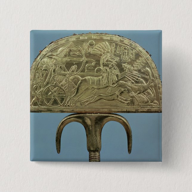 Chapa Cuadrada fan de la Avestruz-pluma de la tumba de (Anverso)