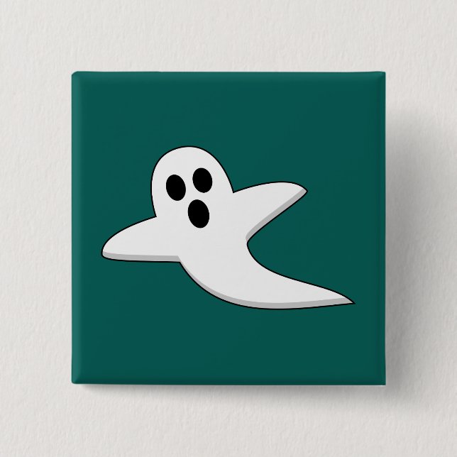 Chapa Cuadrada Fantasma Adorable (Anverso)