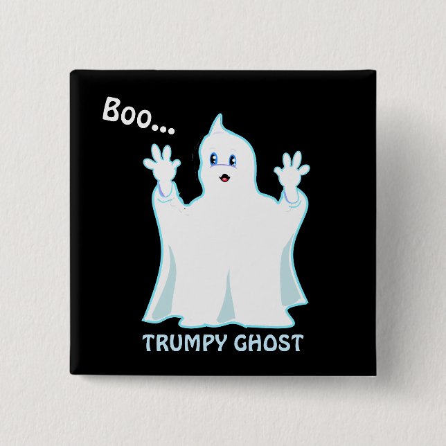Chapa Cuadrada Fantasma Trumpy Adorable (Anverso)
