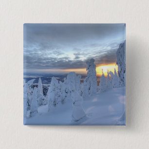 Chapa Cuadrada Fantasmas de nieve al atardecer en Whitefish Mount