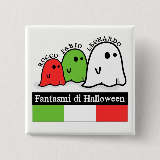 Chapa Cuadrada Fantasmi di Halloween (Anverso)