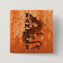 Chapa Cuadrada FANTASY dragón en roya