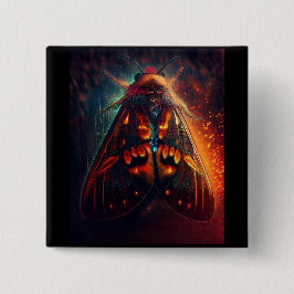 Chapa Cuadrada Fantasy Version Of A Clown Face Tiger Moth