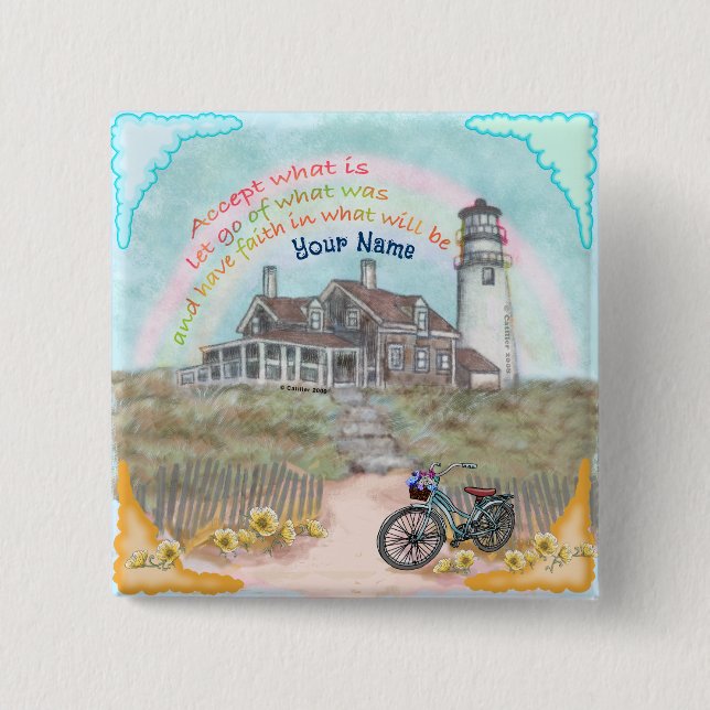 Chapa Cuadrada Faro de aceptación (Anverso)