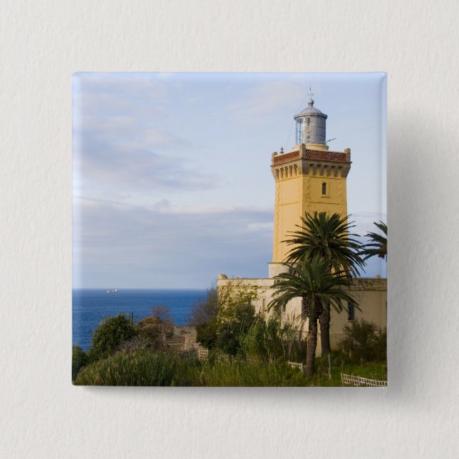 Chapa Cuadrada Faro de Tánger Marruecos en Cabo Espartel (Anverso)