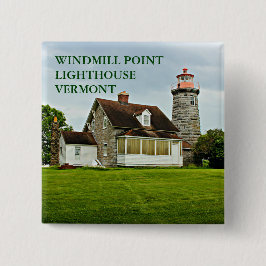 Chapa Cuadrada Faro de Windmill Point, lago Champlain VT Pin