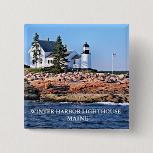 Chapa Cuadrada Faro de Winter Harbour, Maine