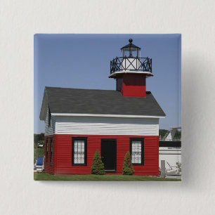 Chapa Cuadrada Faro reubicado a orillas de Douglas cerca